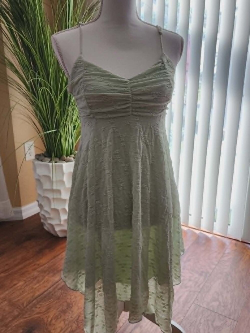 KIRIOUS Los Angeles Sage Green Lace Dress